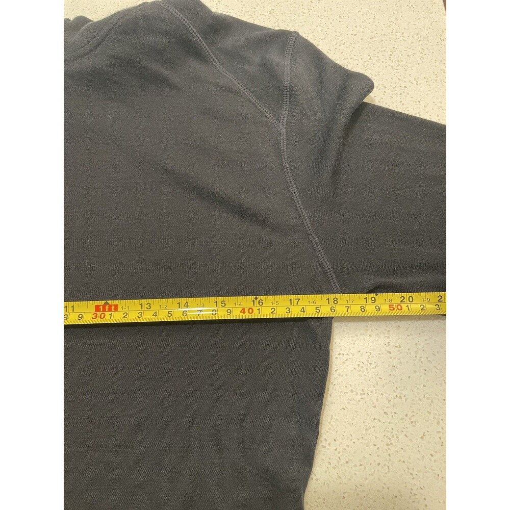 Smartwool Women’s Large 100% Merino Wool Quarter Zip Base Layer Black - Picture 6 of 7